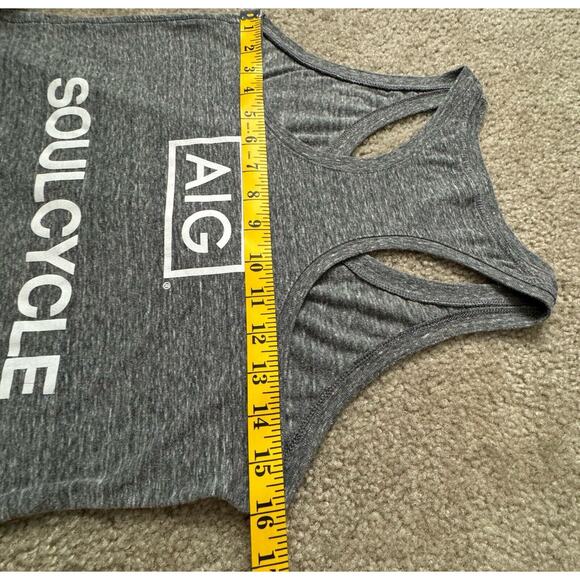 Sports Workout Cardio Soft Tank W/ Soul Cycle Logo Heather Gray Women Large - Picture 3 of 6